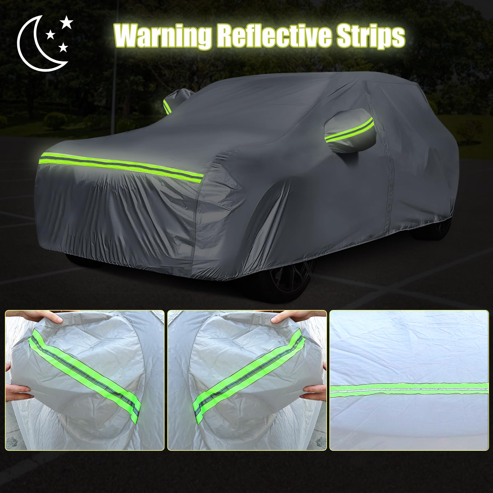 Funda de Coche Reemplazo para VW Touran 2003-2024, Impermeable Plata Cubierta de Garaje Completa con Puerta con Cremallera para Nieve, Lluvia y Protección contra Todo Tipo de Clima