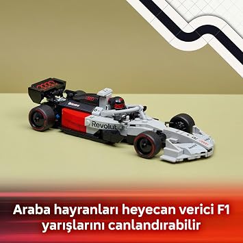 LEGO Speed Champions Audi Revolut F1 Team R26 Yarış Arabası 77259-10 Yaş ve Üzeri Çocuklar için Kıyafetli ve Kasklı 1 Minifigür İçeren Yaratıcı Oyuncak Yapım Seti, Hediye Fikri (215 Parça)