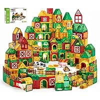 Olvy Blocchi magnetici Montessori Giocattoli – 80 Piastrelle magnetiche per bambini