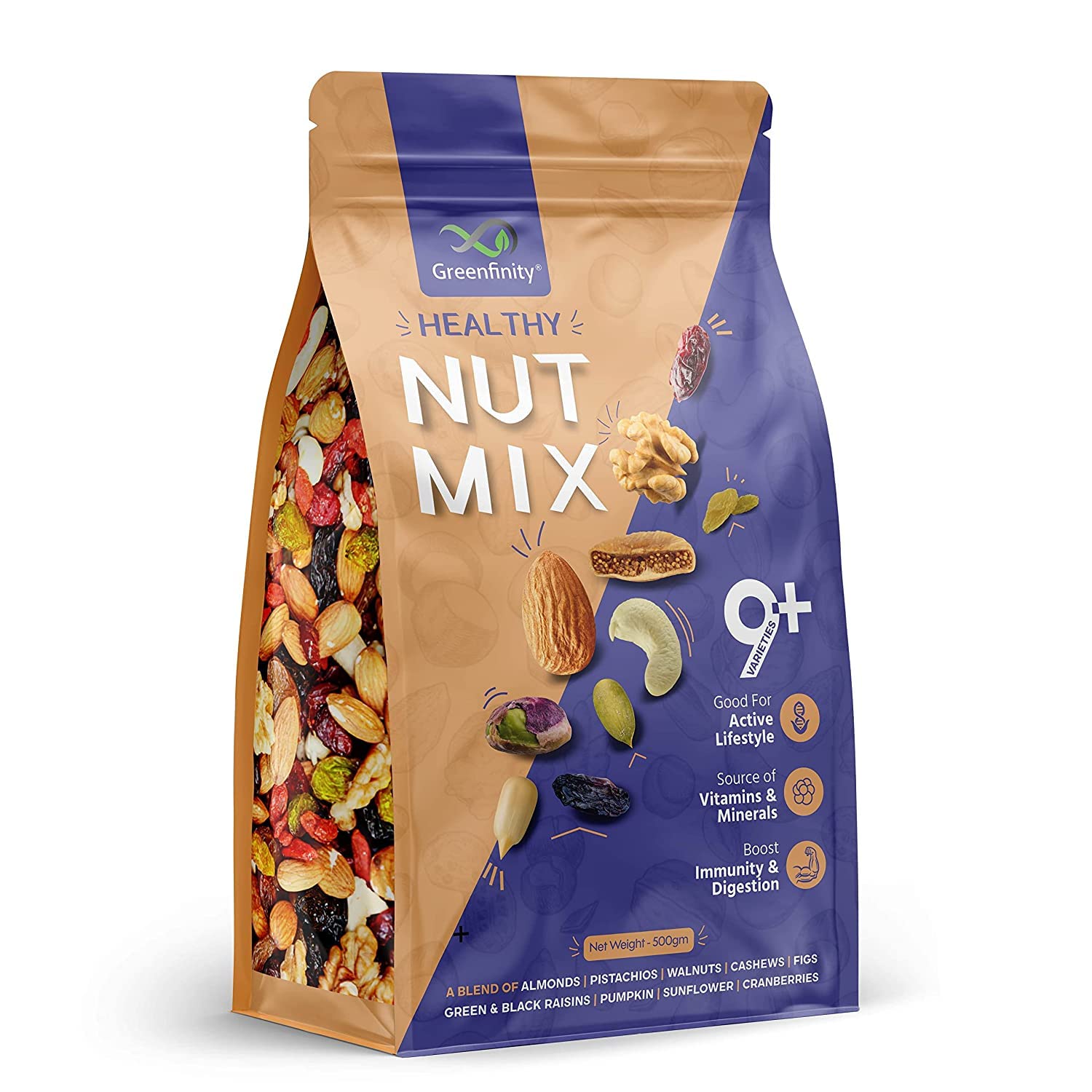 GreenFinity Premium International Healthy Nutmix 200g, Dried Almonds, Black Raisins, Cashewnuts, Cranberries, Green Raisins, Pumpkin Seeds. (B0BY77ZPSB) Amazon Price History, Amazon Price Tracker