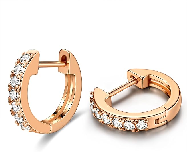 Rose Gold Huggie Earrings