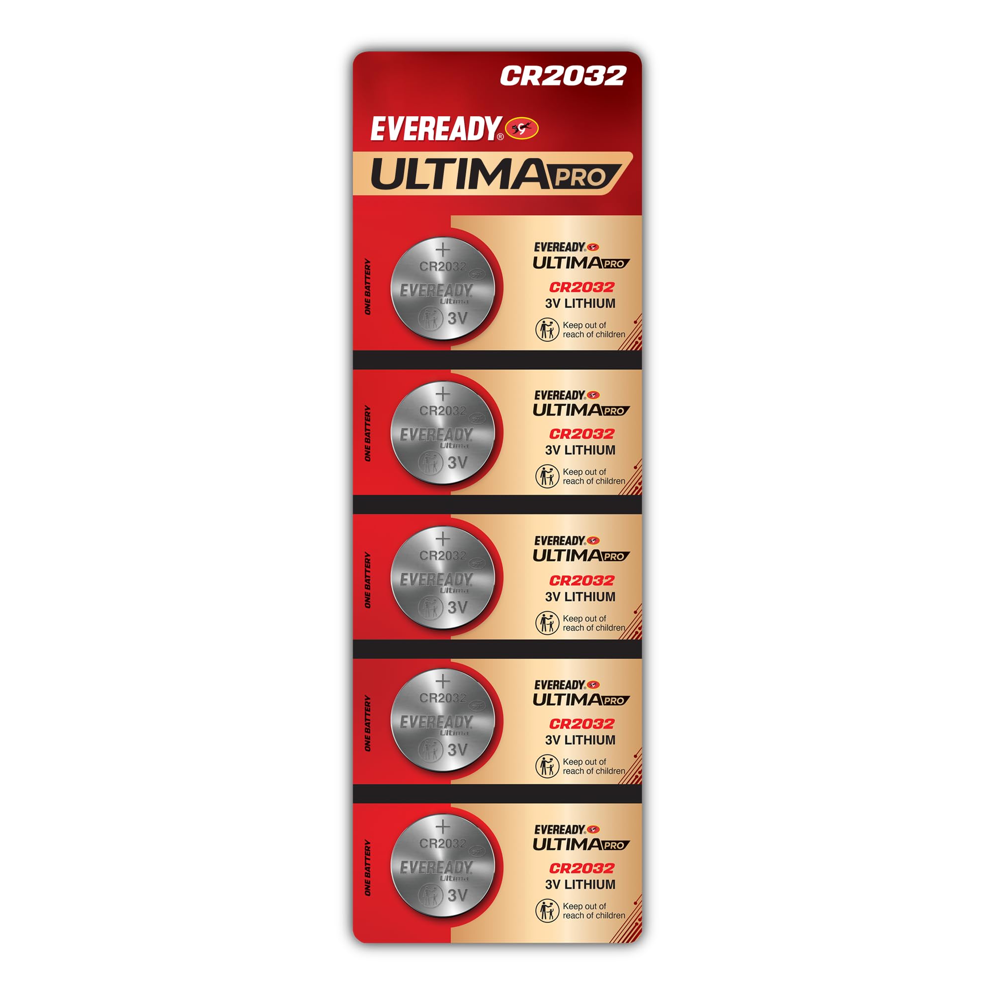 Eveready Ultima Coin Battery 3V | CR2032 | Made with High-Purity Lithium | with Child Proof Packaging | Best Suited for Key Fobs, Medical Devices, Wearables, Camera & Sensors | Pack of 5-picture-22