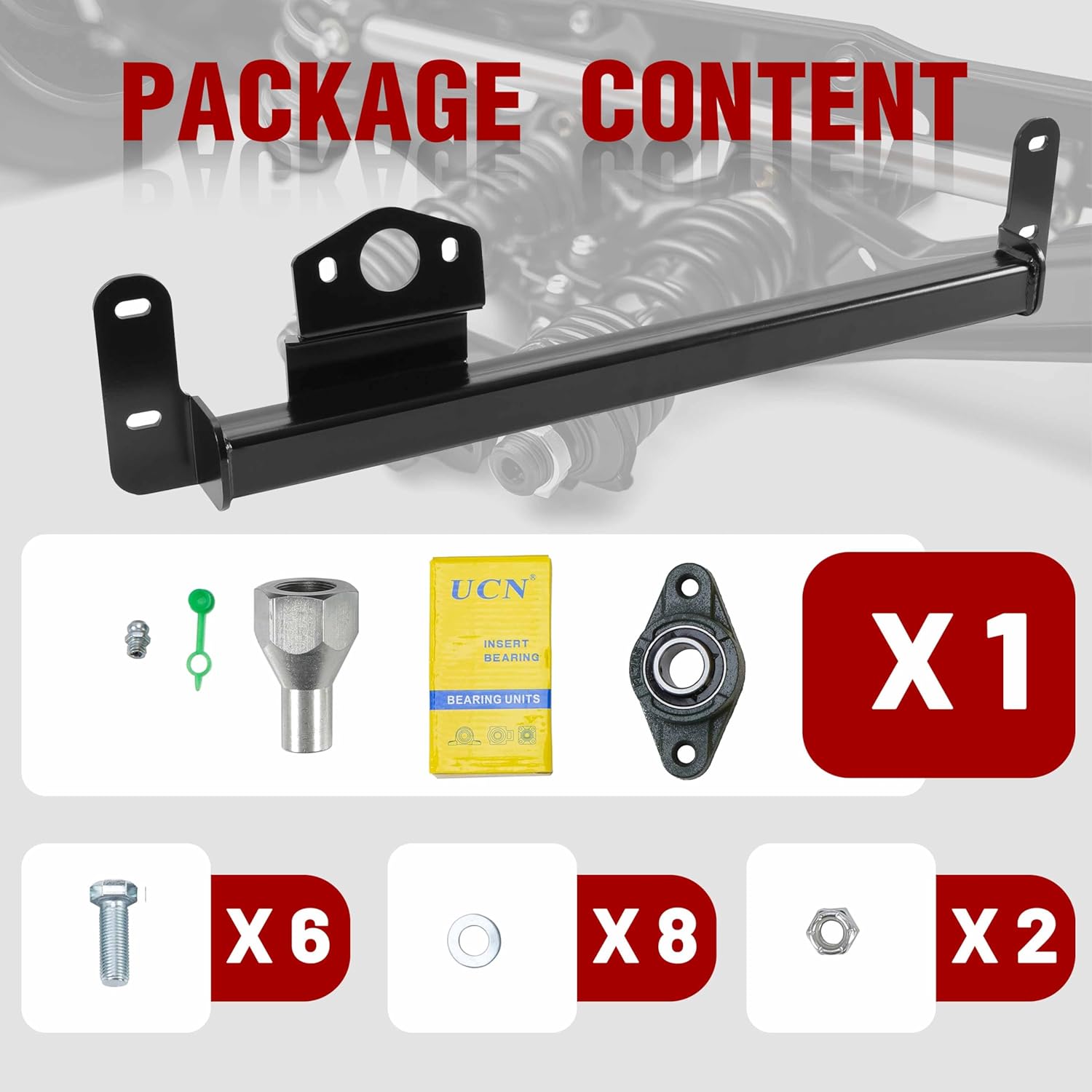 ECOTRIC Steering Gear Box Stabilizer Bar Brace Compatible With 2009-2022 Dodge Ram 2500 3500 4WD