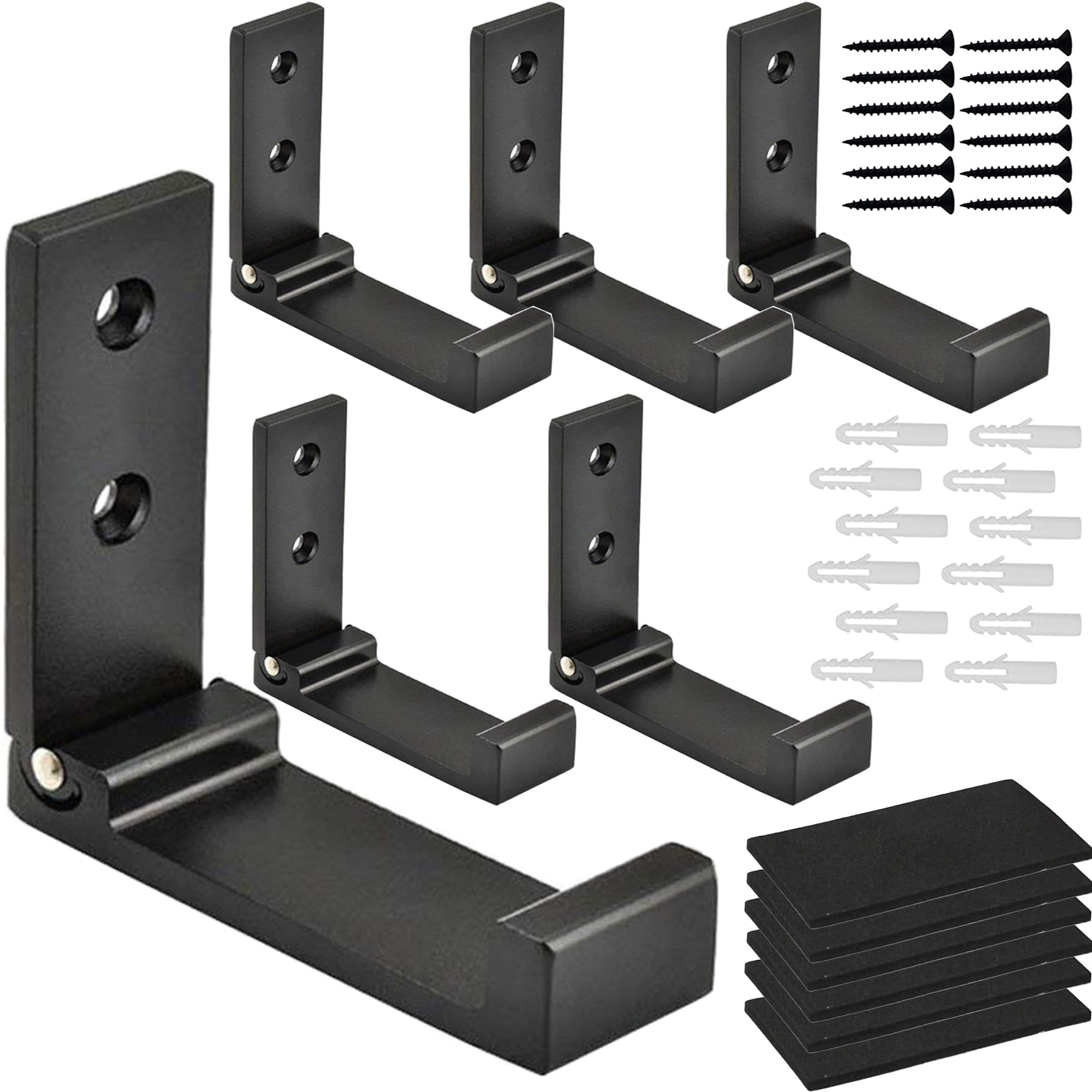 Latomex Folding Coat Hooks, Foldable Wall Hooks for Hanging Aluminum Alloy Cloth Hanger Coat Hanger Headphones Holder Headset Wall Hanger Hook- Pack