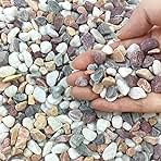 5 lbs Natural Mixed Color Gravel Pebbles, 3/8 Inch Decorative Succulent Rocks Pebbles for Plants, Stones for Vase, Landscaping and Outdoor Garden Decorative River Rock