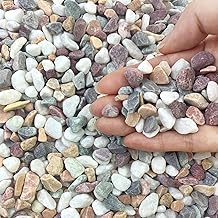 4 lbs Colorful Gravel for Plants, 6-9 mm Small Pebbles for Plant Pots Vases, Aquarium Gravel and Outdoor Decorative Garden Stones