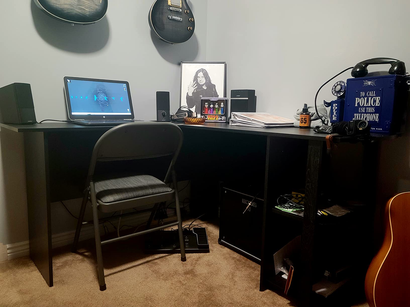 23/mo Finance Ameriwood Home Dakota LShaped Desk with Bookshelves