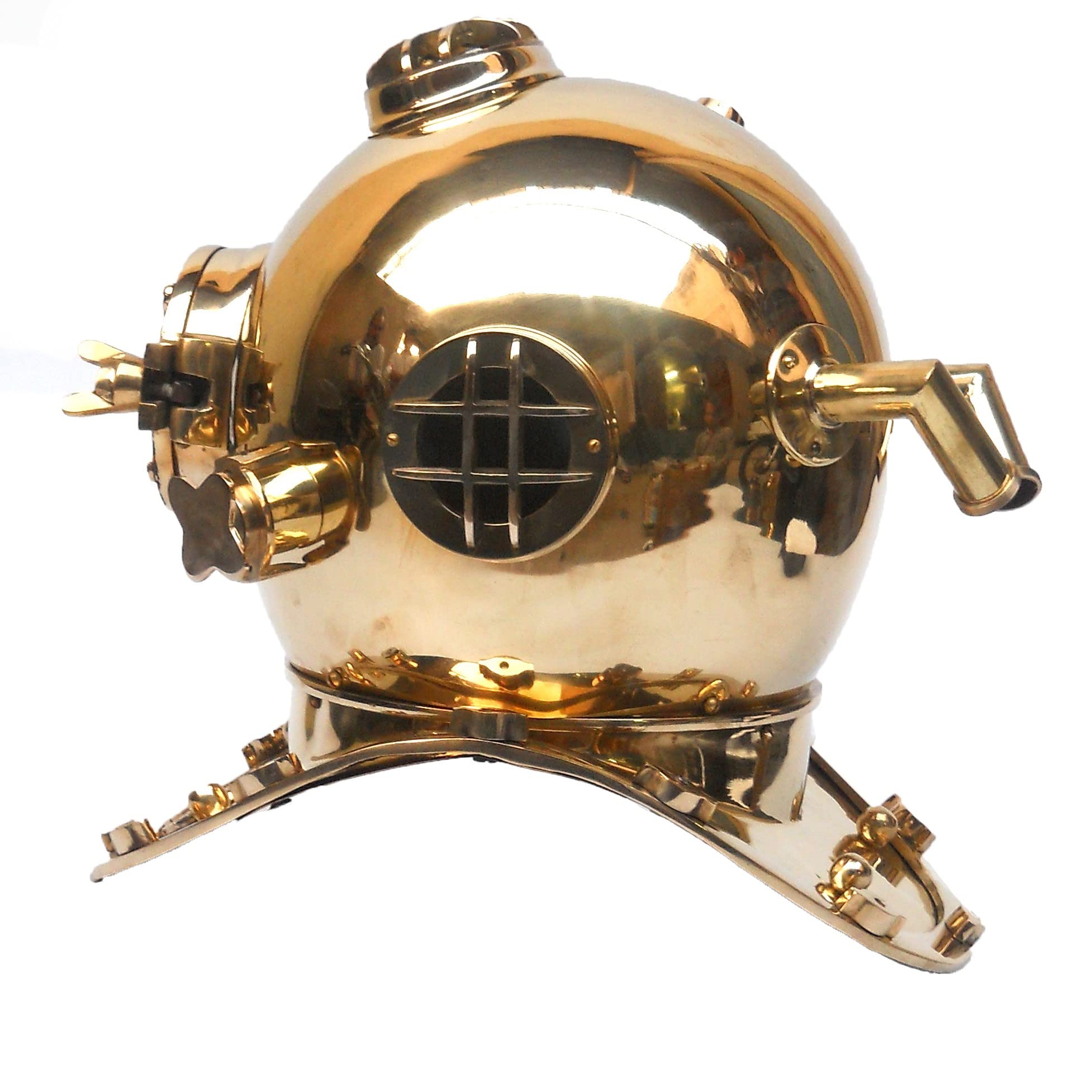 Nagina International Nautical Divers Helmet Maritime Mark V Deep Diving Solid Brass Helmet