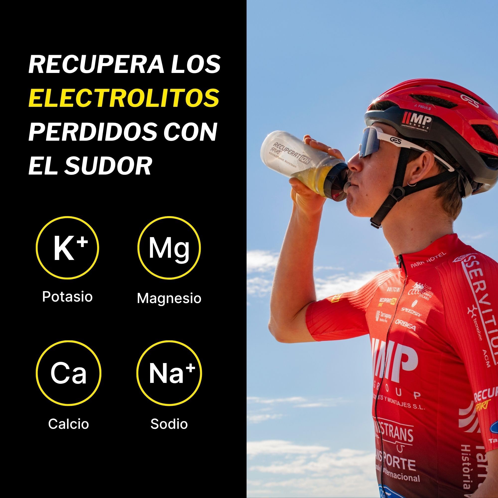 Bebida Hipotónica en Polvo con Electrolitos + Vitamina B1 + Sales Minerales para Deportistas - Hidratación Muscular - Sabor Naranja Sin Gluten Ni Lactosa - Pack 20 Sobre Apto Veganos | RECUPERATION