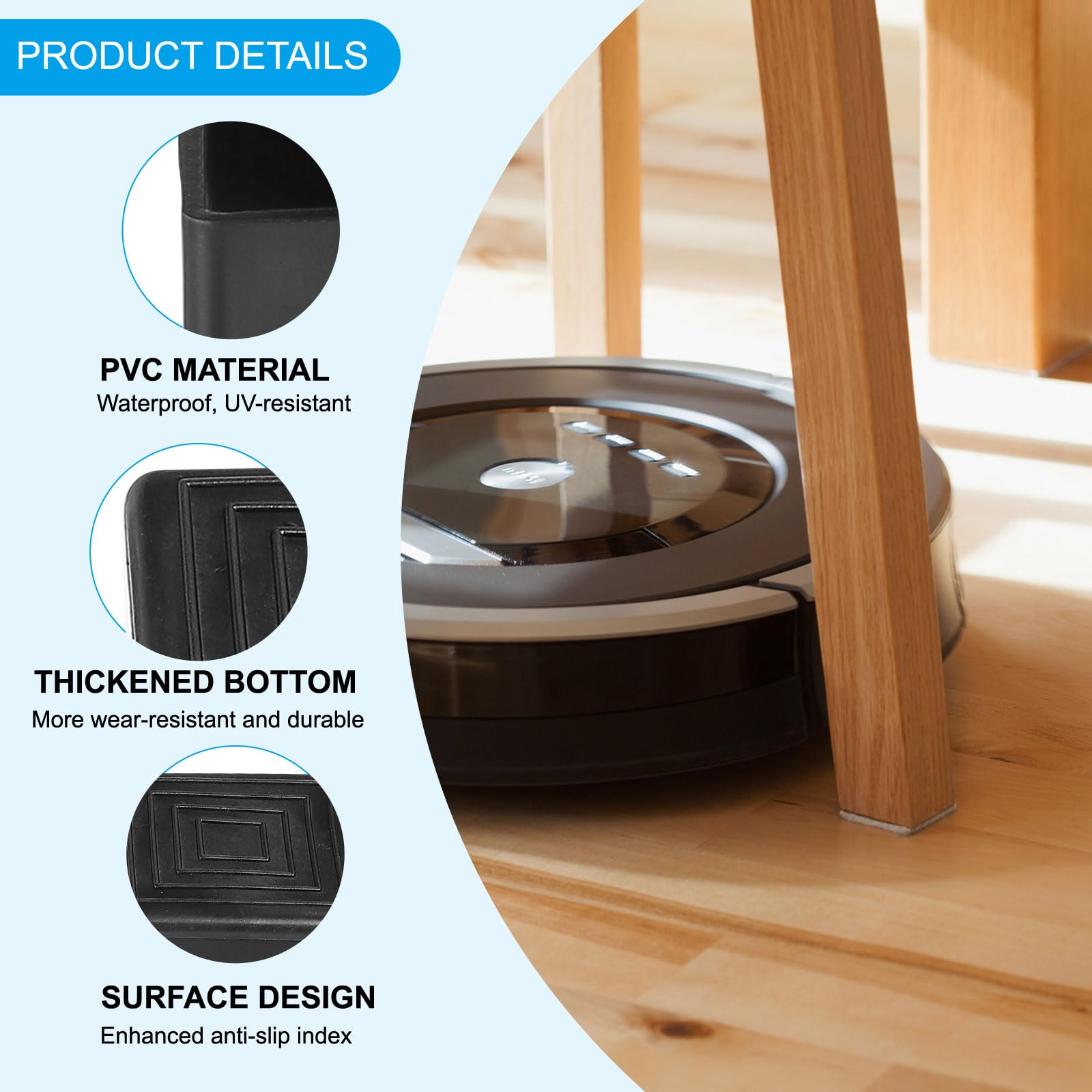 PATIKIL Square Plastic Hole Plugs 1 Inch - Image 3