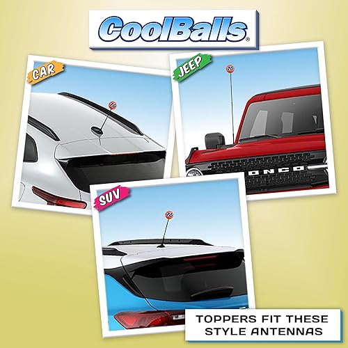Miniatura 3 de (Paquete de 2) Cool 76 Gas Station Car Decor Antena Topper Auto Accesorio