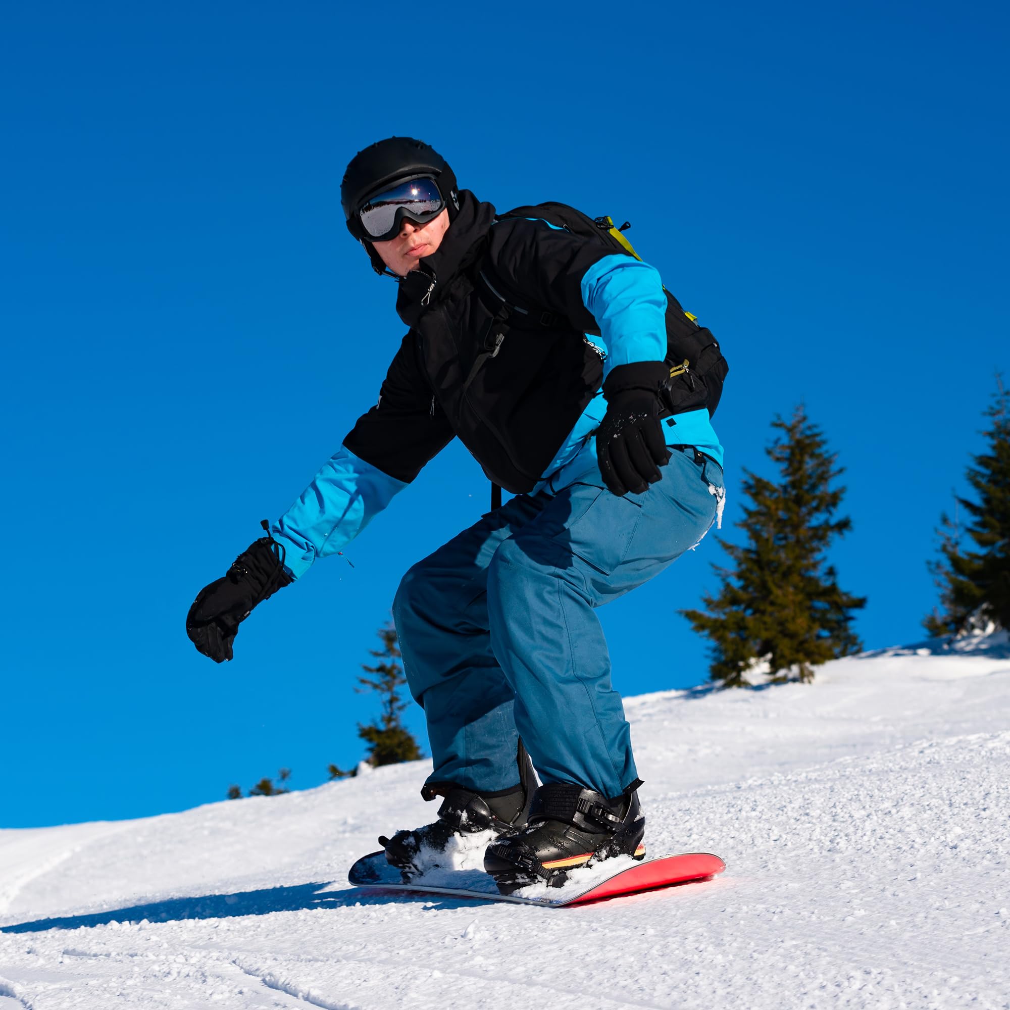 meteor Casque de ski avec visière renforcée de contraste et miroir de haute qualité - Casque de ski et snowboard pour une vision claire - Avec système de ventilation - Pour adultes et enfants