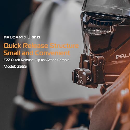 Miniatura 2 de Falcam F22 Clip de liberación rápida para cámara de acción con almohadilla adhesiva, adaptador de montaje en el pecho del casco de cámara, kit de