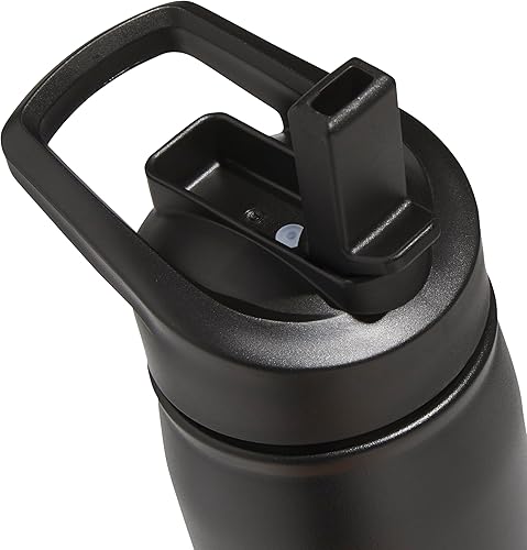 Miniatura 5 de adidas Botella de agua de metal con tapa de pajita, de 20 onzas, para agua caliente y fría, doble pared, aislada, acero inoxidable 188