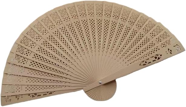 Sandalwood Scent Fan, Folding Wood Sandalwood Scent Folding Fan Folding Fan 2pcs #5