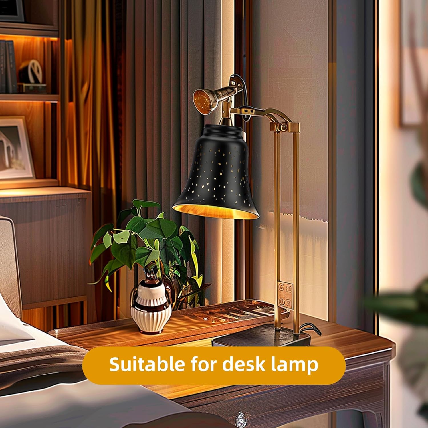 Ceiling Fan Light Covers, 3 Pack Pendant Light Shade Replacement with 1-5/8 Fitter, ALUCSET 4.5 Height and 4-3/4 Diameter, Metal Bell Shaped Cover for Chandelier Pendant Light Wall Sconces Series