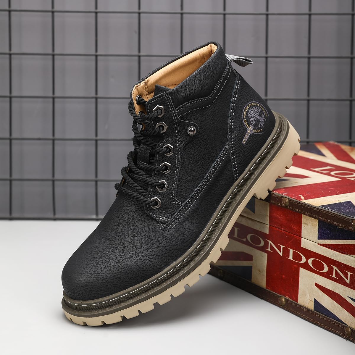 Shaire Men's Leather Chukka Boots | Lace-Up Ankle Boots for Men | Casual Comfort Boots - Image 2