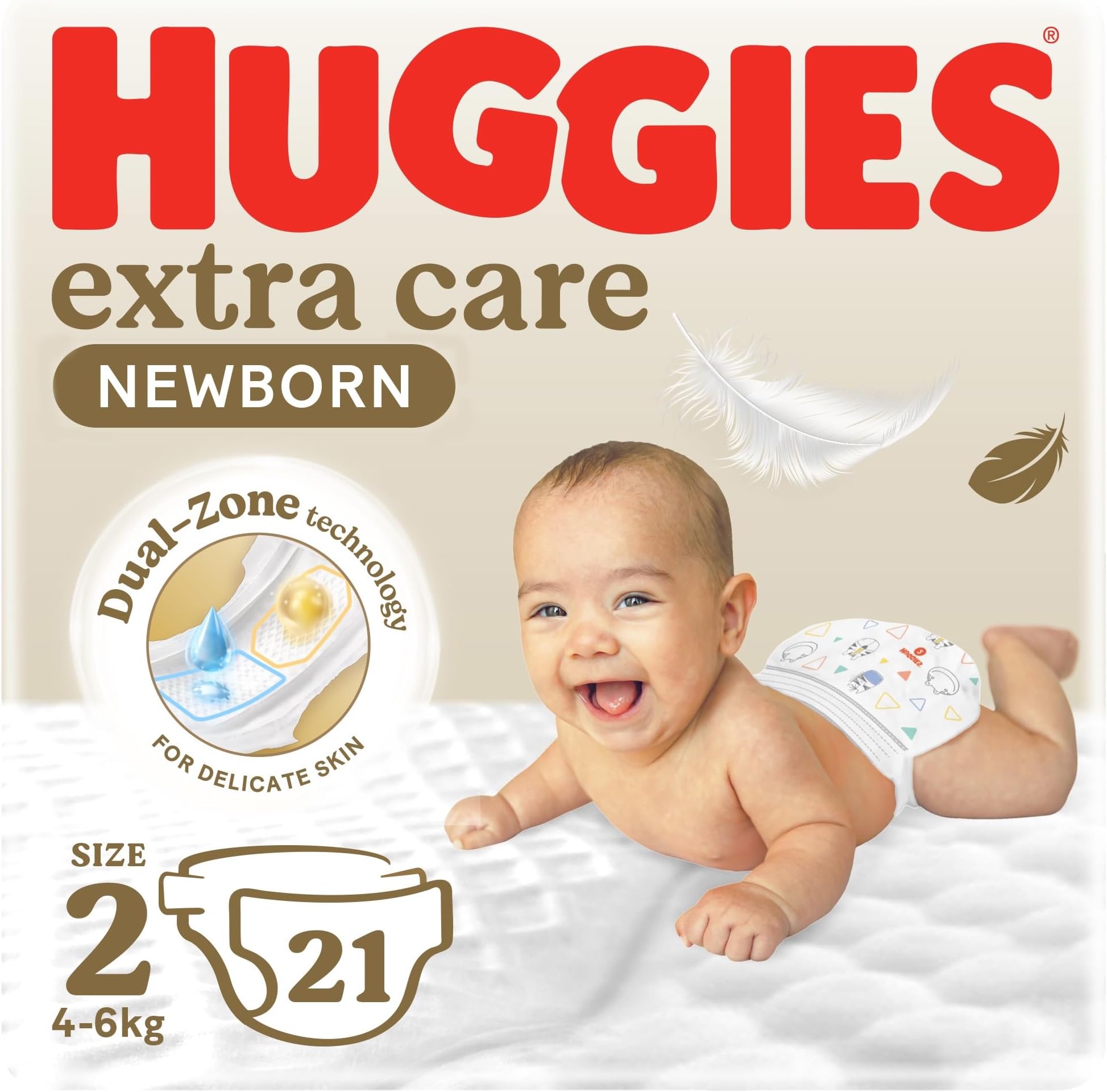 Huggies New Born Size 2 Carry 4-7kg 21pcs