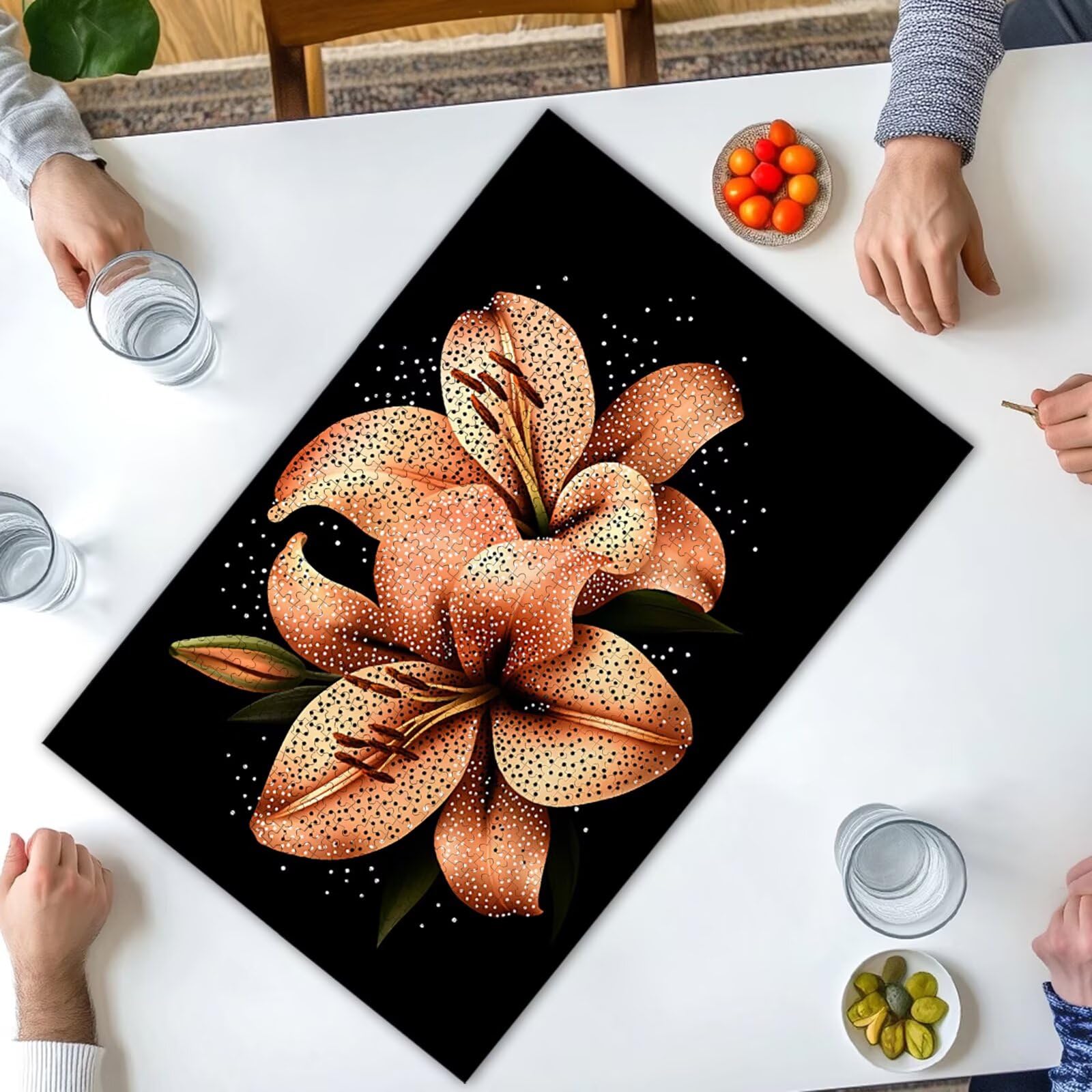 Puzzle 1500 sztuk kwiatów, drewniane puzzle pop dla dorosłych, puzzle z wykwintnym opakowaniem, rodzinne gry edukacyjne, puzzle do wystroju domu, pomysł na prezent dla kobiet, prezent dla mężczyzn, G