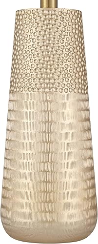 Miniatura 6 de 360 Lighting Mira - Juego de 2 lámparas de mesa modernas con textura dorada de 25 1/4 pulgadas