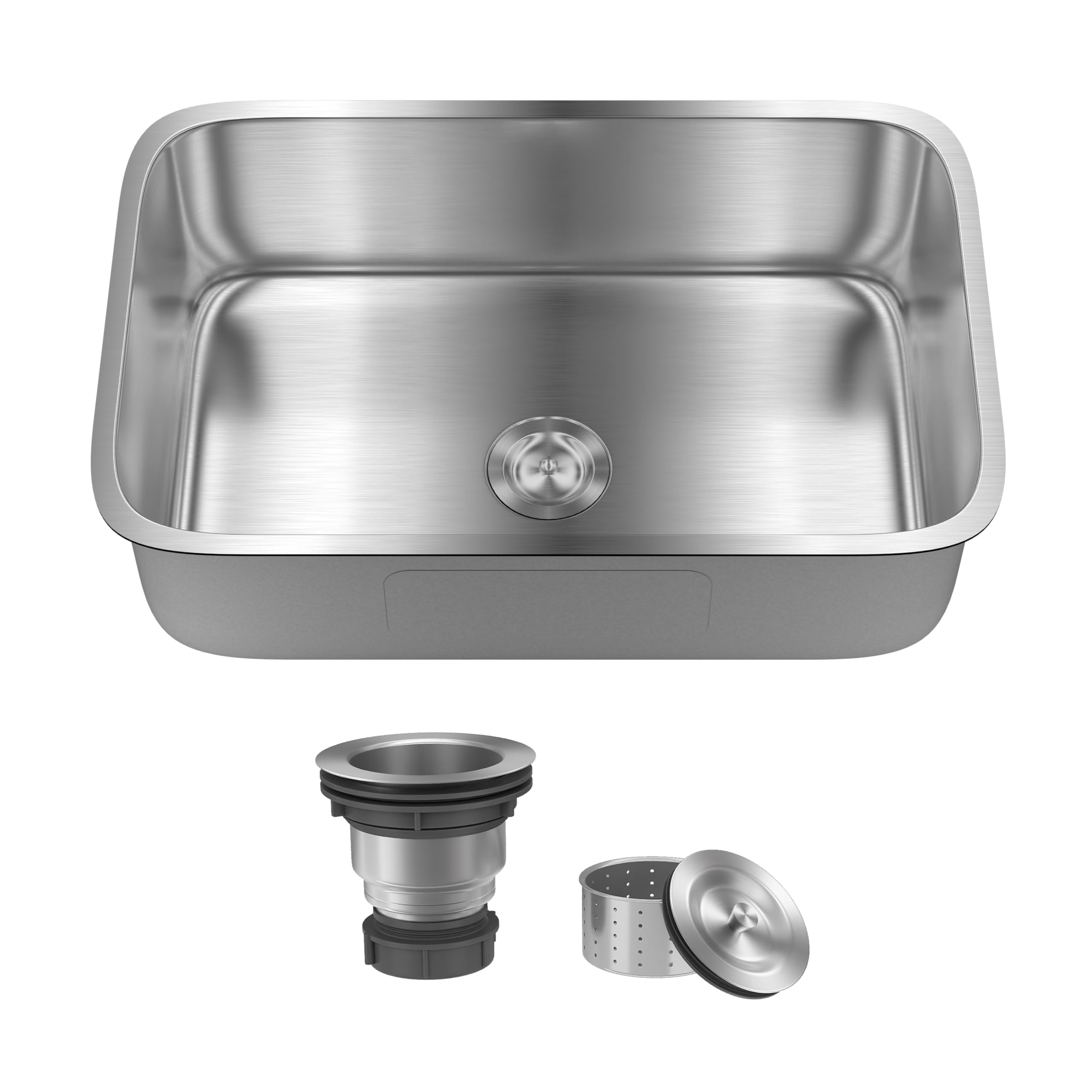 Évier de cuisine encastrable de 76,2 cm acier inoxydable évier spacieux