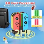 FastSnail Charging Dock Compatible with Nintendo Switch & OLED Joy Con Controller with LED Indication, Charger Stand Station with Charging Cable