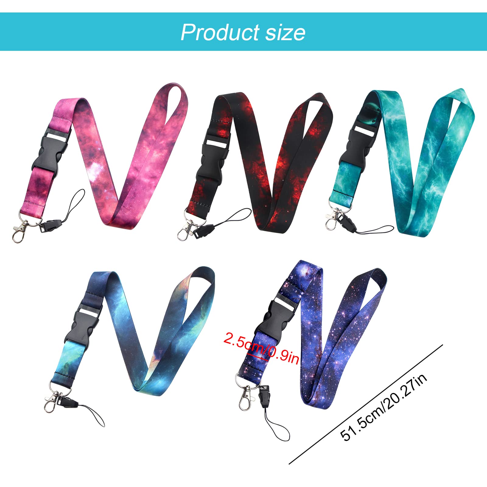 LJHJIJ88 NALX Starry Sky Phone Lanyard, Acrylic, Mehrfarbig, 10.4 cm x 3.2 cm x 8.9 cm - Image 2