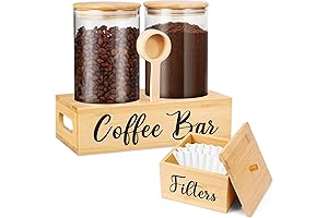 Glass Coffee Storage Container with Airtight Glass Jars