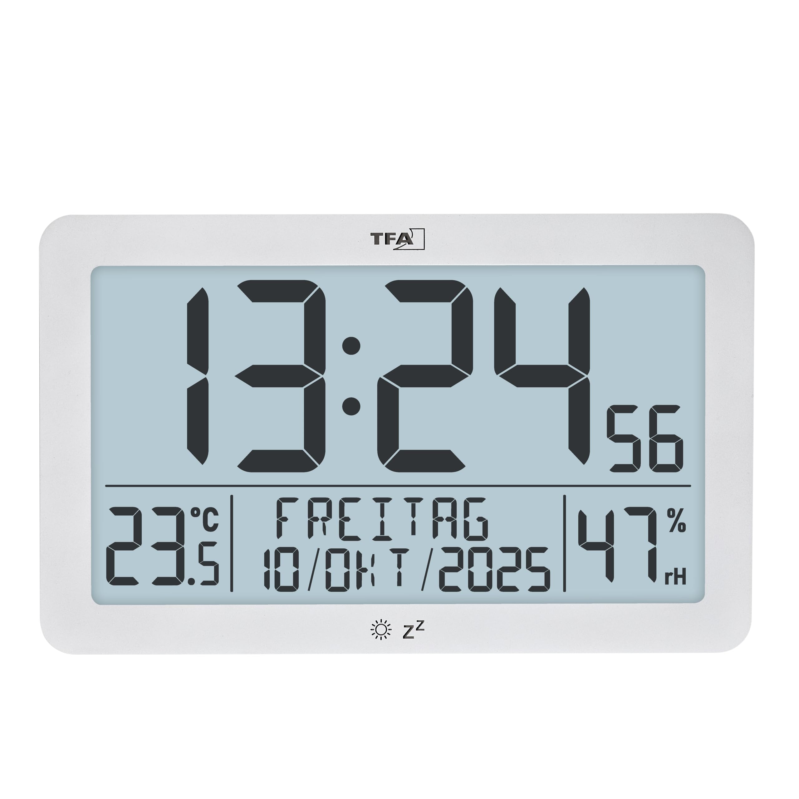 Horloge murale radiocommandée blanche pour salon moderne et bureau