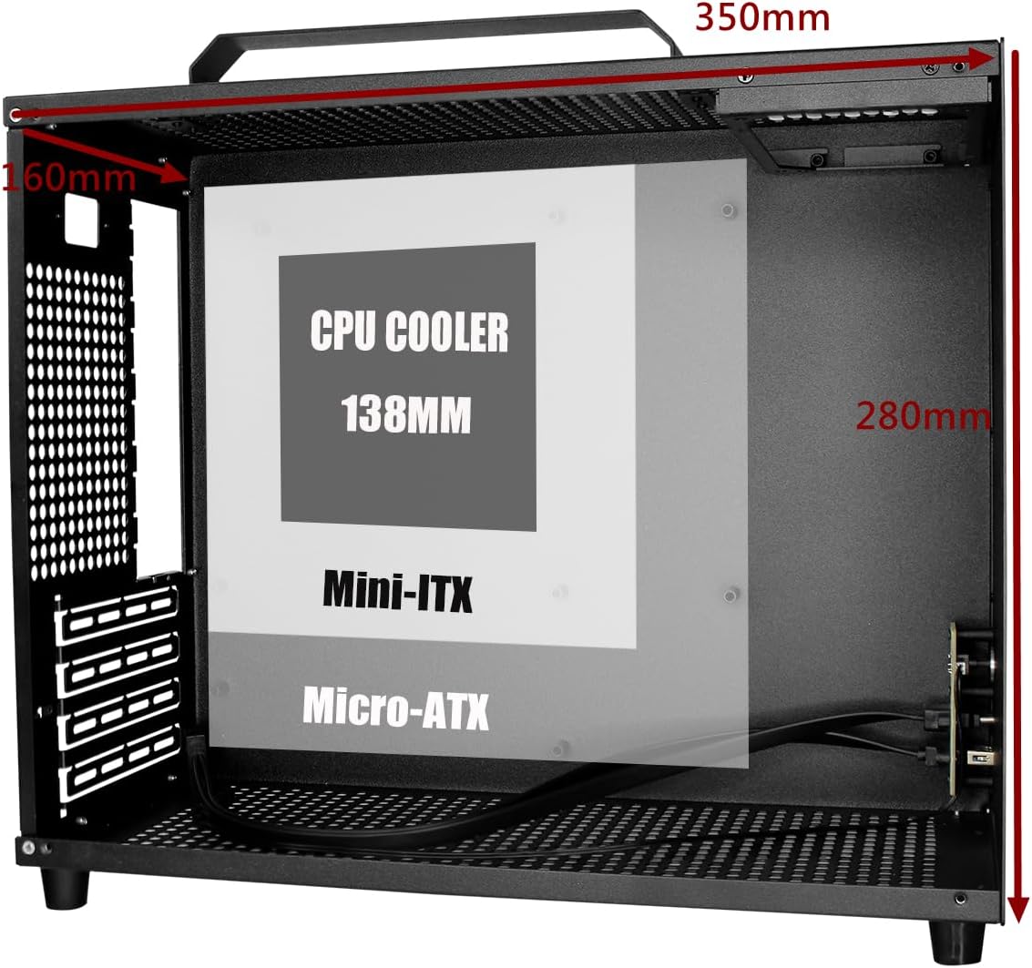 V500 Mini Portable M-ATX/ITX Computer Case, Kenya Ubuy