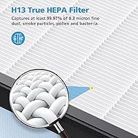 Vista 8 de 2 Pack HAP602 Replacement Filter Compatible with ECOSELF HAP602 / HAP602WF Air Purifier, Air Purifiers Replacement Filter for Home Large Room, #