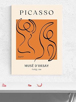 Postermanya Picasso, Mus  DOrsay, M zede Dans Edenler, K bizm Sanatsal Poster - Afi  - Dekoratif Duvar Poster