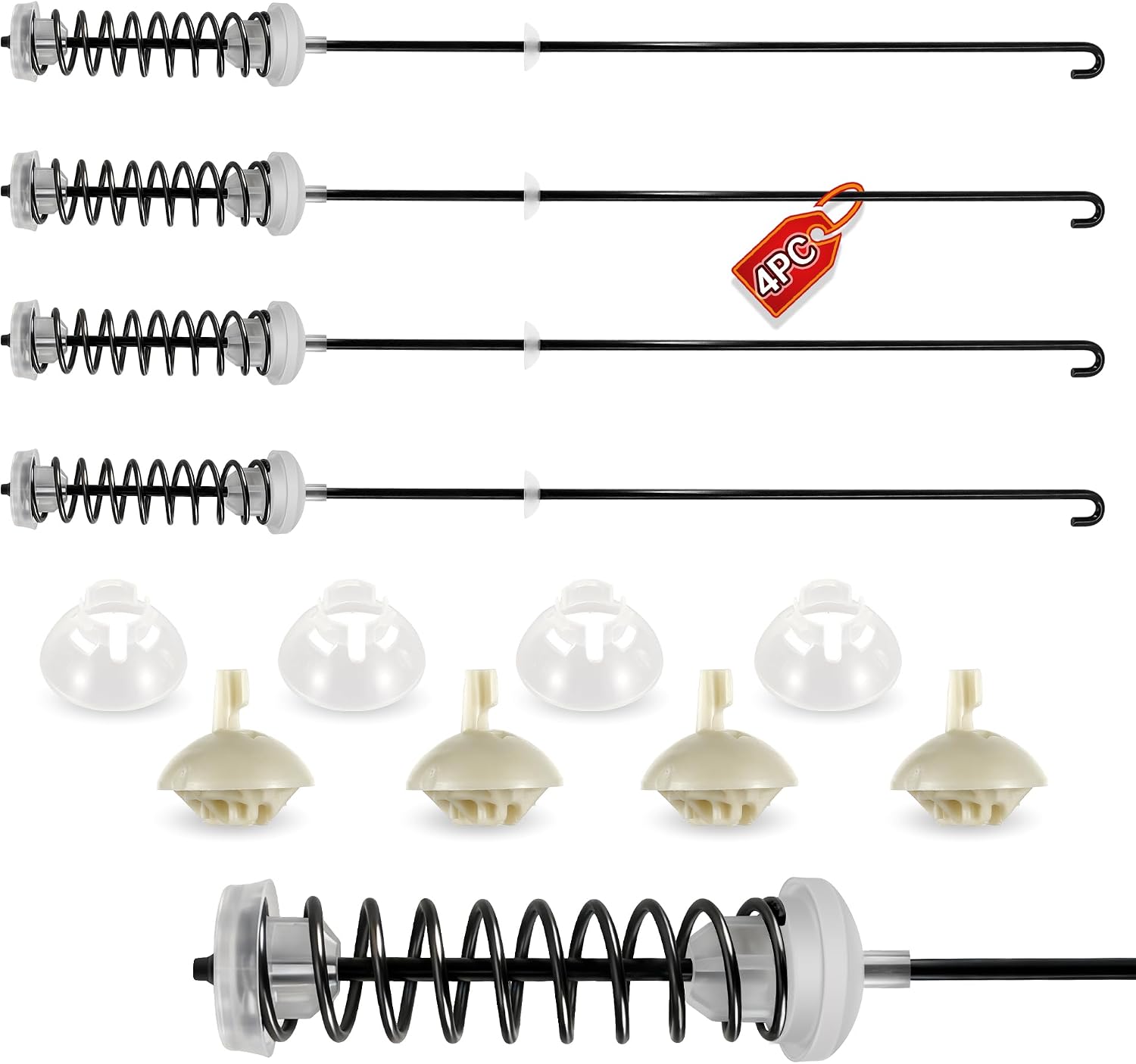 NTW4651BQ1 NTW4655EW1 NTW4705EW1 NTW4601BQ1 Washer Suspension Rod, 25.6 inch Fit for Ama-na Whirl-pool May-tag Ken-more NTW4516FW2 NTW4516FW3 NTW4605EW1 NTW4611BQ1 NTW4635EW0 NTW4651BQ1 NTW4655EW0