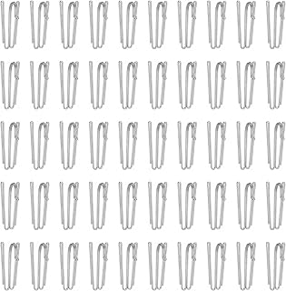 50 Stück Gardinenhaken Metall,4 Zinken,Haken für Vorhänge