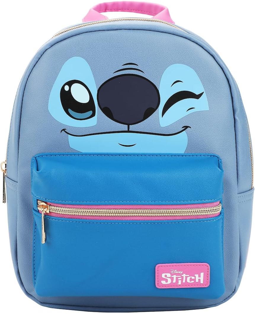 Disney's Stitch Character Face 11.5" Youth Mini Backpack