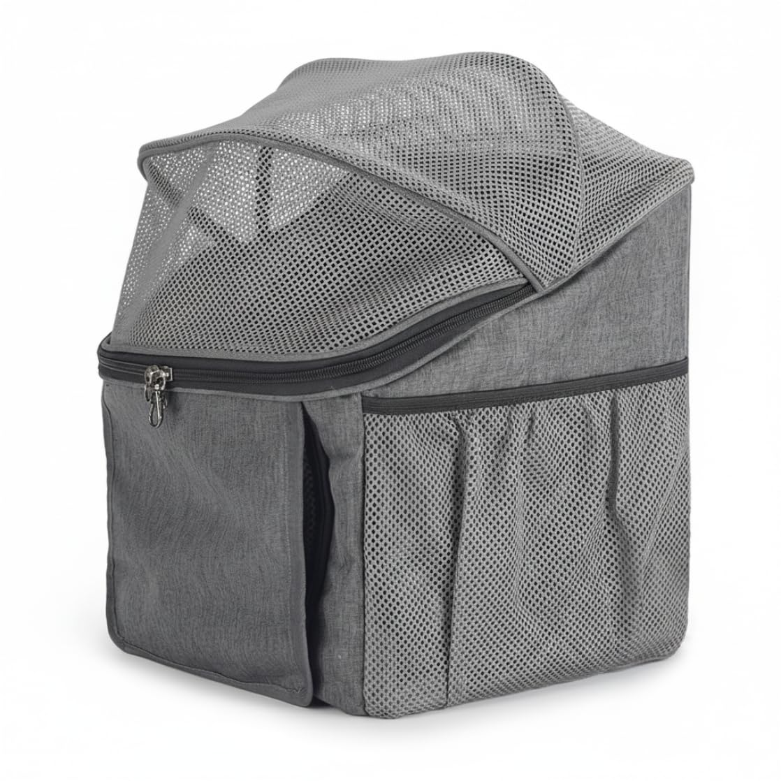 Panier arrière pour chien à vélo gris multifonction avec attache rapide