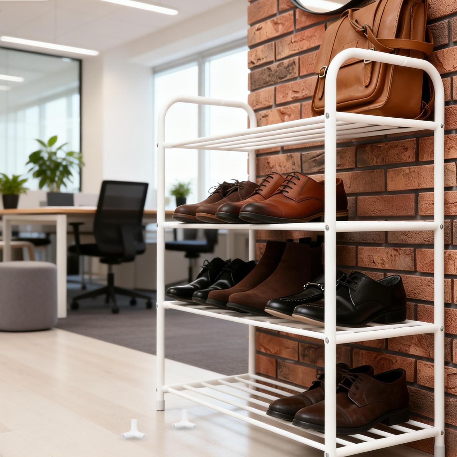 Yardenfun Connecteurs de Jonction à 3 Voies 11mm en Plastique Blanc, 20 Pièces, pour Étagères de Chaussures et Garde-robe, Optimisation D'espace sans Outil, pour Chambres et Organisation