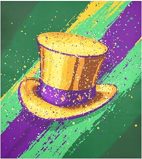 Mardi Gras Carnival Coin Floats Hats Dishwasher Magnet Covers Clean Dirty Decorative Cabinet Dishwasher Cover Panel 23 x 26 Inch