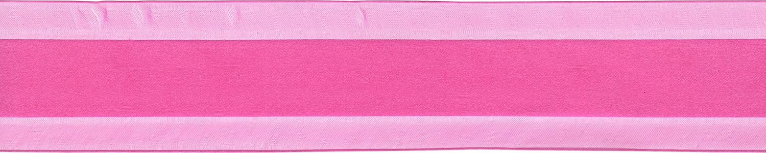 May Arts 540-25-22 N/A Sheer Ribbon W/Satin Center 2-1/2" x25yd-Fuchsia