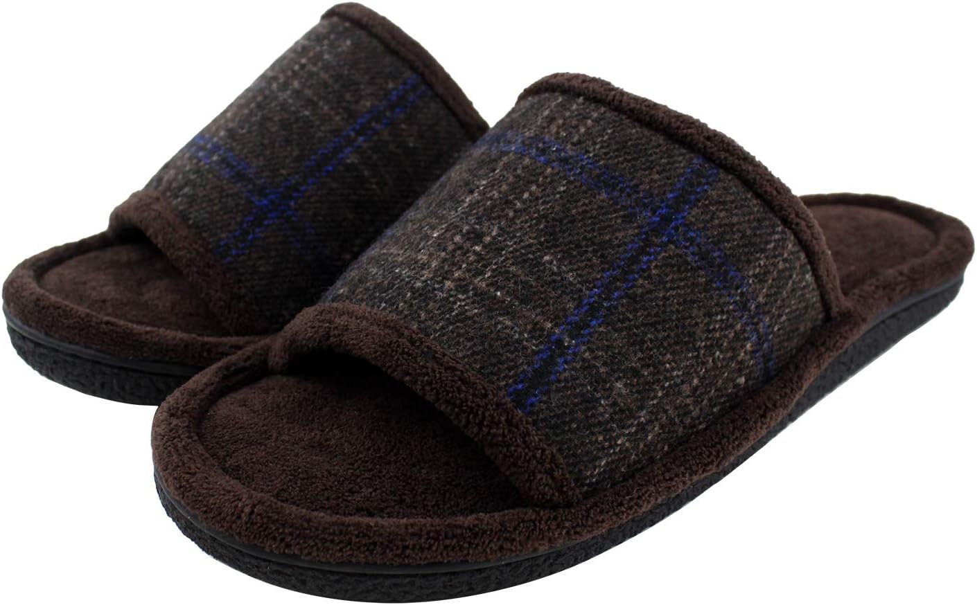 Magtoe House Slippers for Men Open Toe Soft Comfortable Indoor Slip on Mens Slides Sandals Memory Foam for Bedroom Spa Living Room, All Seasons - Image 6