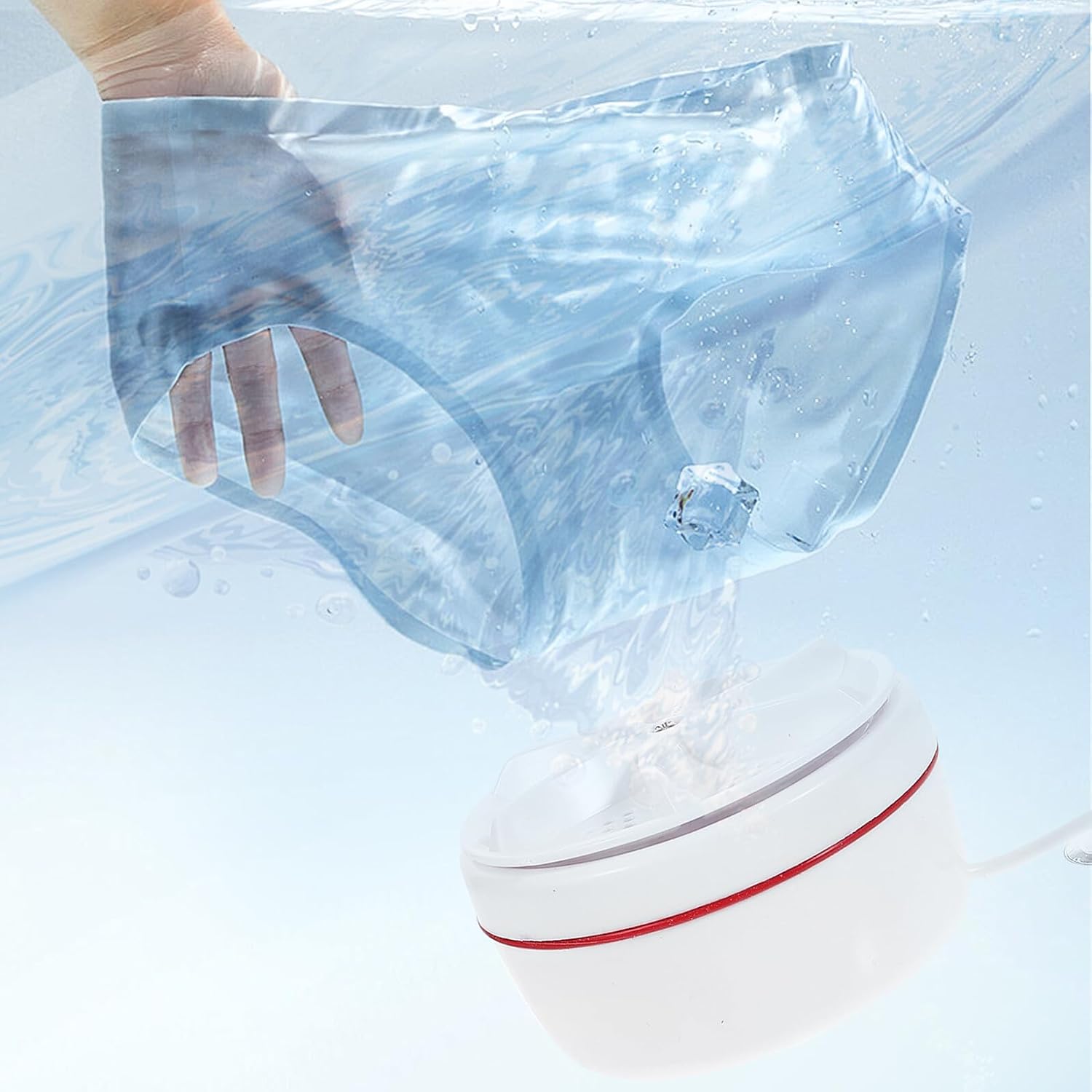 Portable Mini Washing Machine USB Rechargeable Travel Washer with High Torque Motor for Quick Stain Removal Compact Lightweight Design for Shirts Dresses and Thin Clothes for