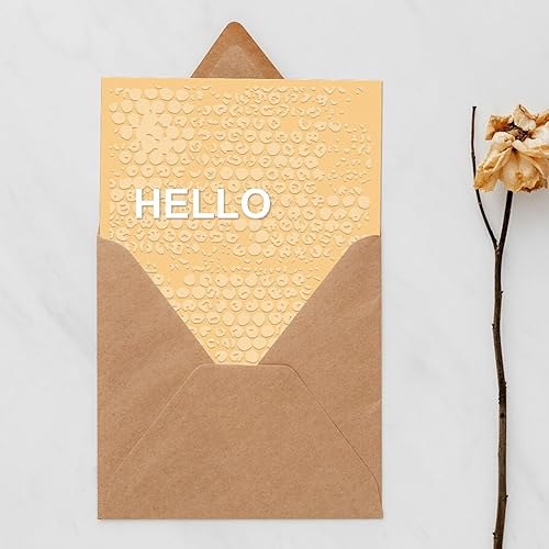 Vista 15 de Threetols Carpeta de relieve con impresiones texturizadas en 3D, carpeta de relieve de fondo de puntos para hacer tarjetas, marco de línea, álbum