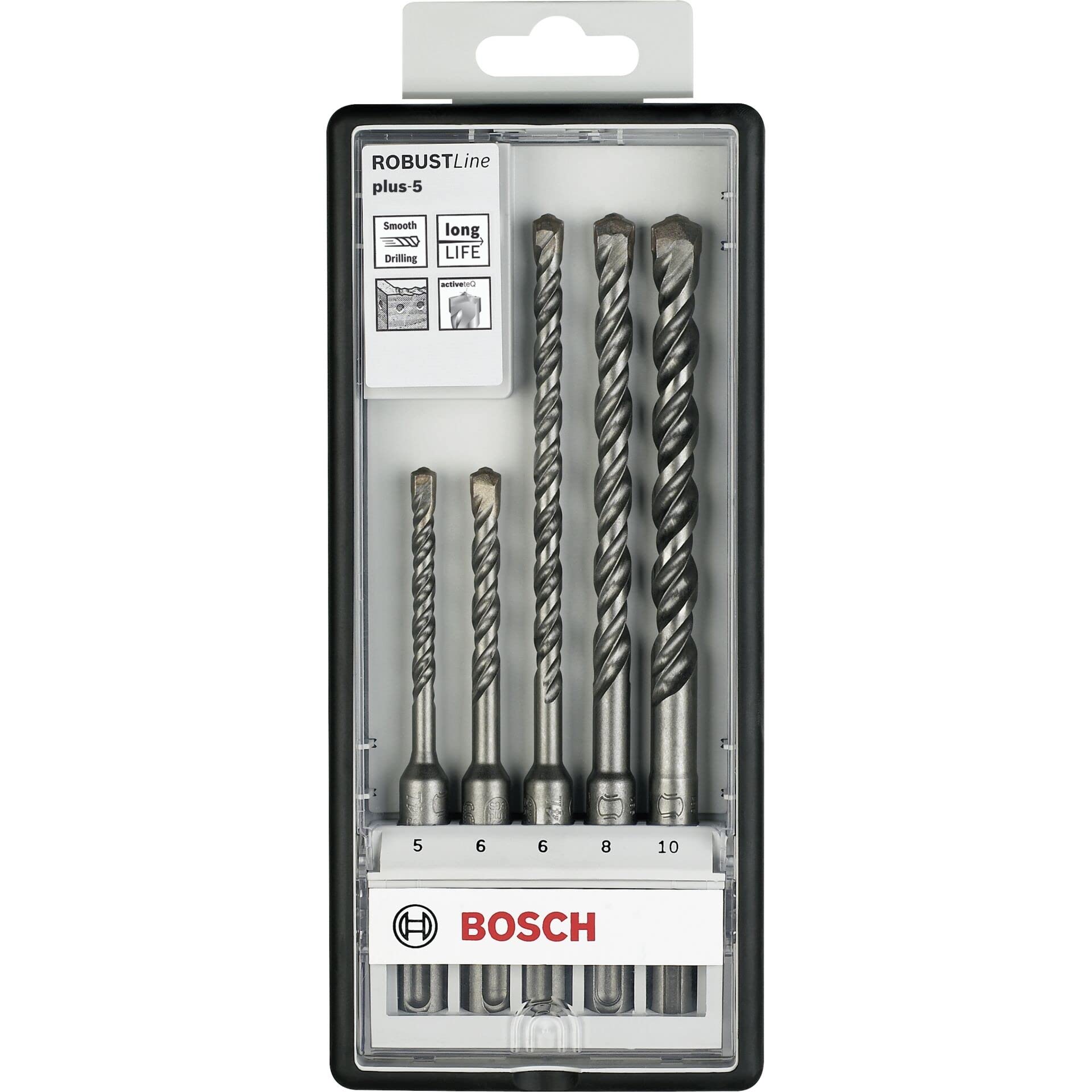 Bosch 2 607 019 927 non catégorisé : Coffret de 5 forets perforateurs SDS plus-5 Robust Line