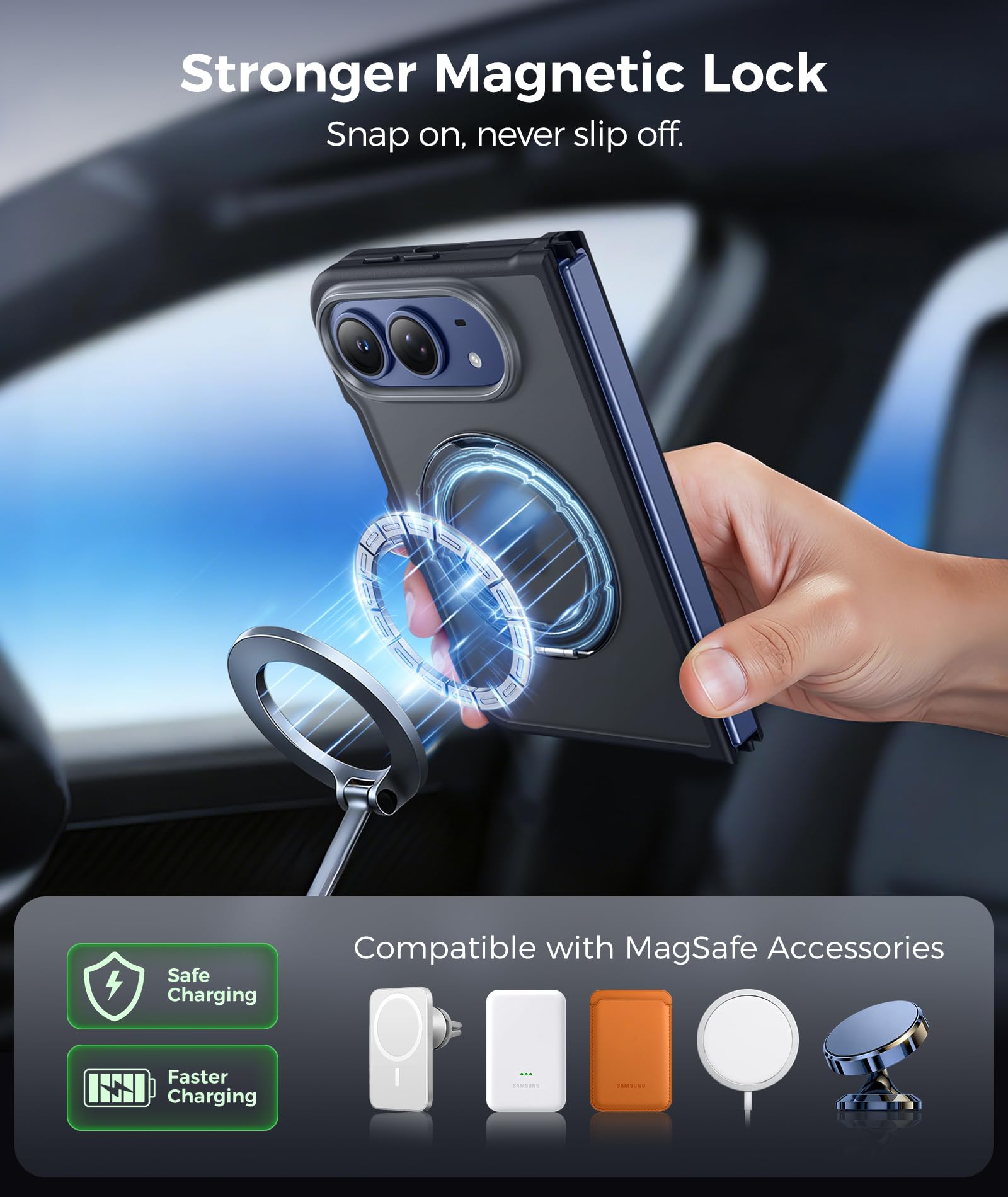 FNTCASE Custodia pieghevole per telefono Ultra/Phone con supporto magnetico