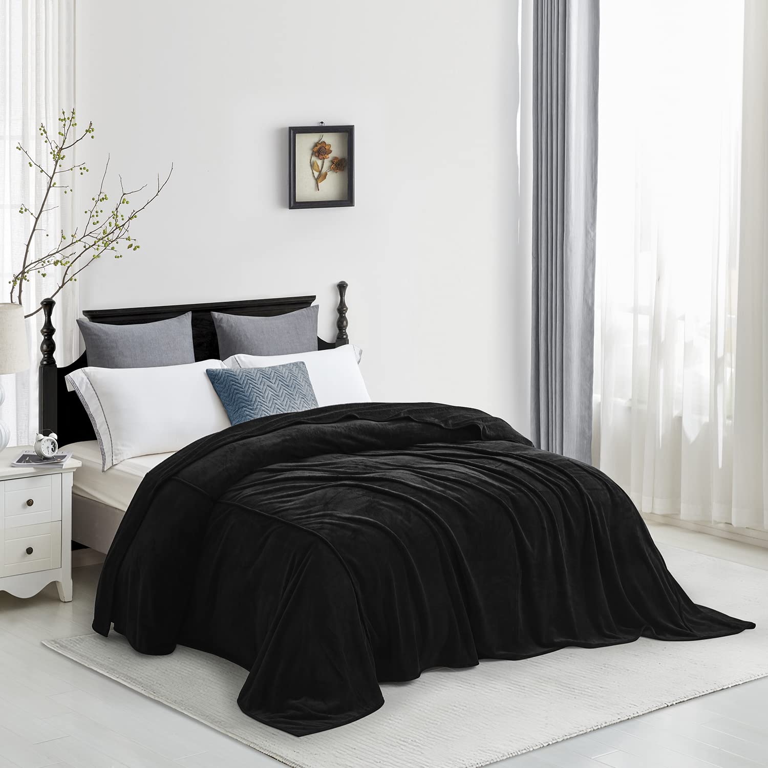 Manta Gigante Extra Grande 120x120 Pulgadas | Gris Claro, De Microfibra | Ideal Para Toda La Familia, Camping, Sofá O Cama | Suave Y Cálida