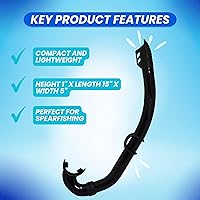Vista 2 de Scuba Choice Buceo libre de pesca submarina ultra flexible Snorkel