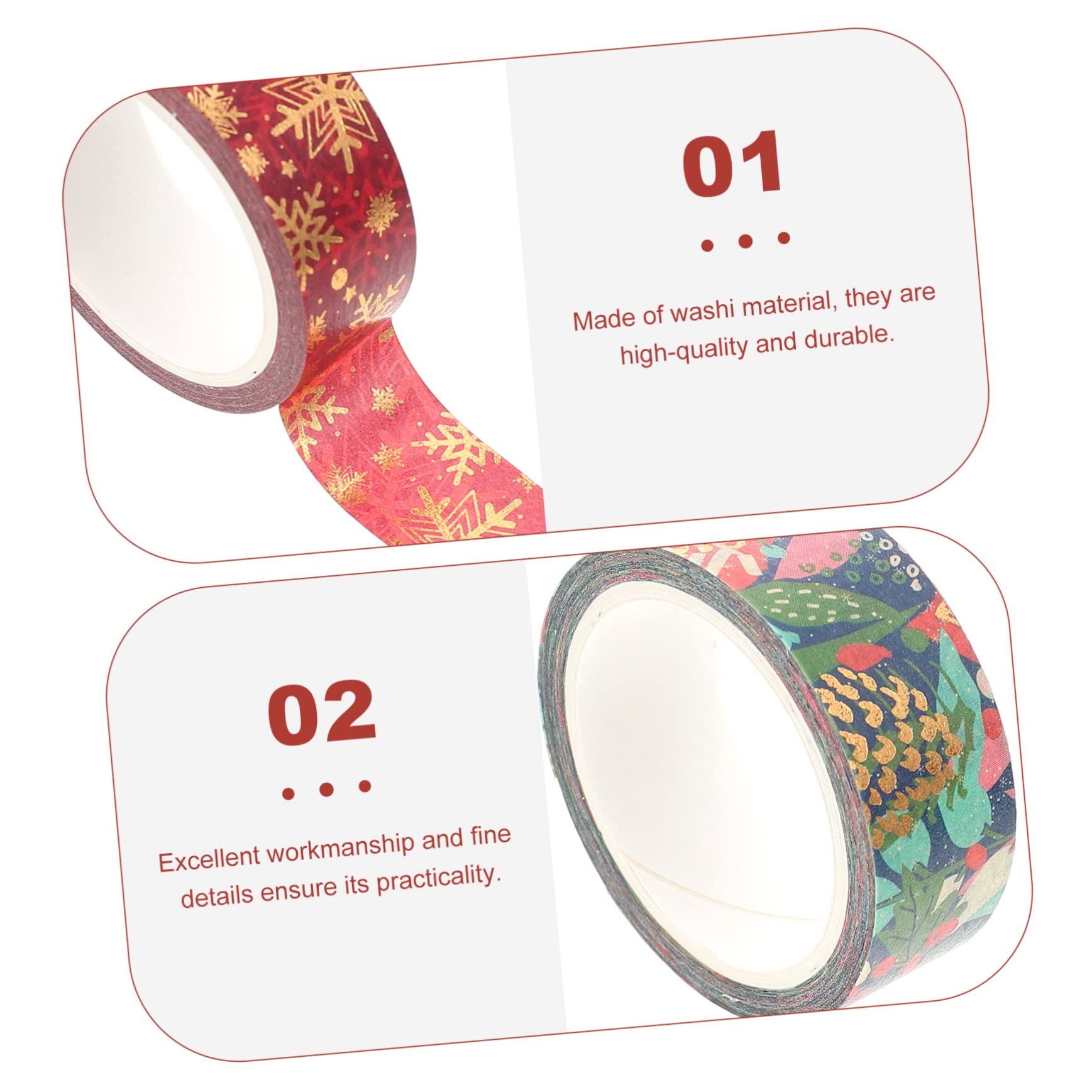 STOBOK 105rollen Teiliges Weihnachts Washi Tape Dekorative Klebebänder Für Scrapbooking Geschenkverpackung Und Kreative Projekte Für Kalender Und Planer