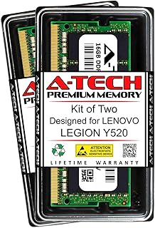 A-Tech 32GB (2 x 16GB) RAM for Lenovo Legion Y520 | DDR4 2400MHz SODIMM PC4-19200 260-Pin Non-ECC Memory Upgrade Kit