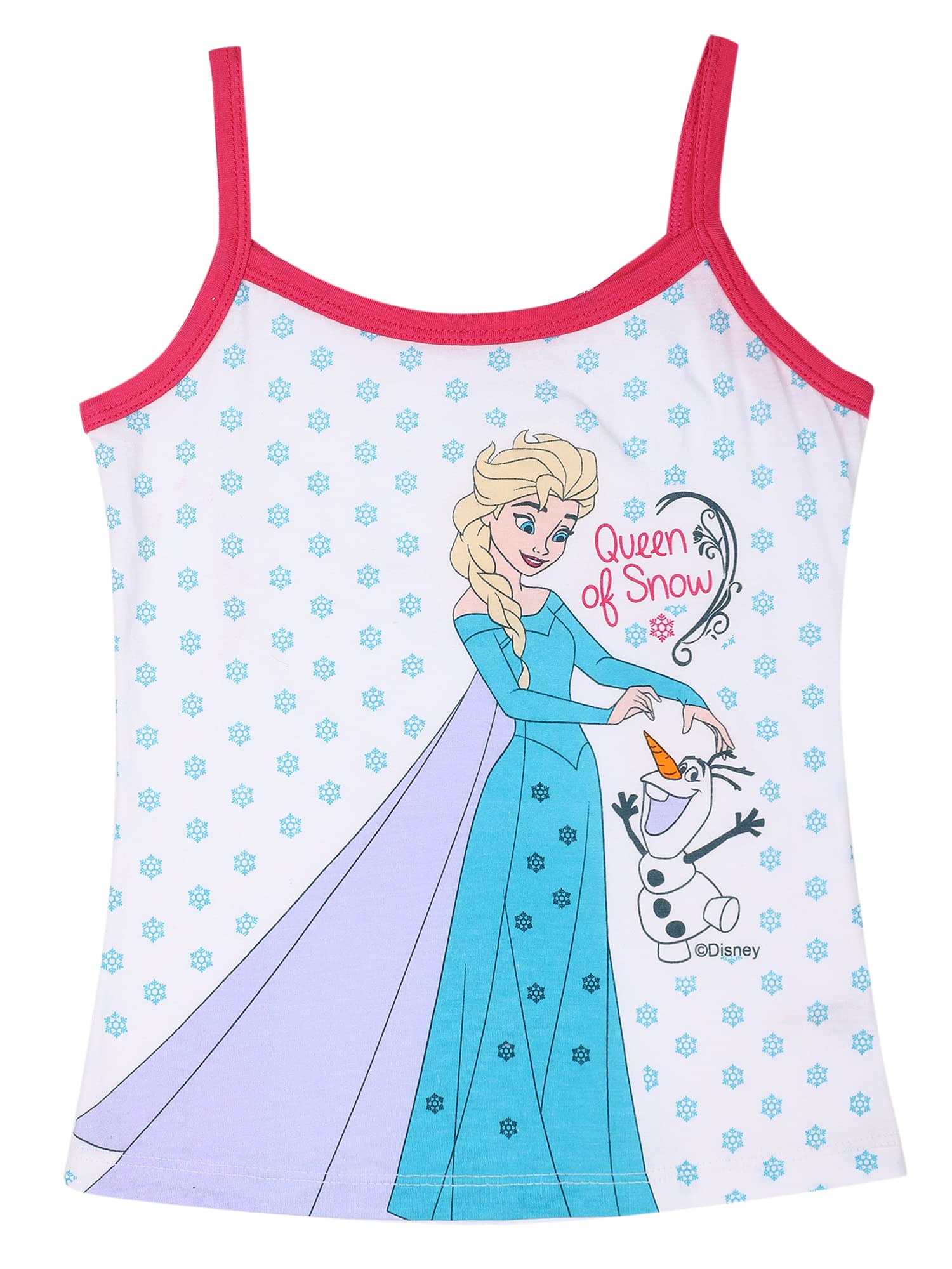 BODYCARE Kids Girls Vest White Colored | 100% Cotton| Skin Friendly | Lightweight | Sleeveless Design | Pack of 3 Print 3