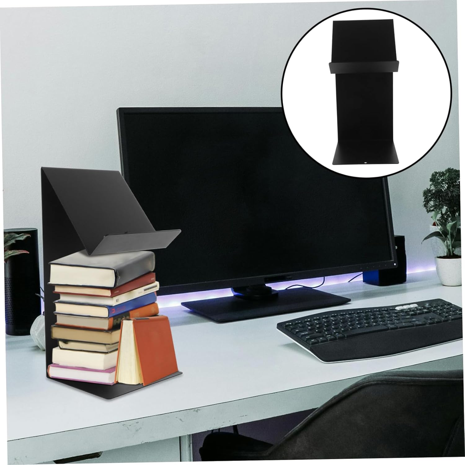 Alipis Heavy Duty Metal Book Holder Stand Adjustable Iron Book Display Easel for Kitchen Counter and Desktop for Cookbooks